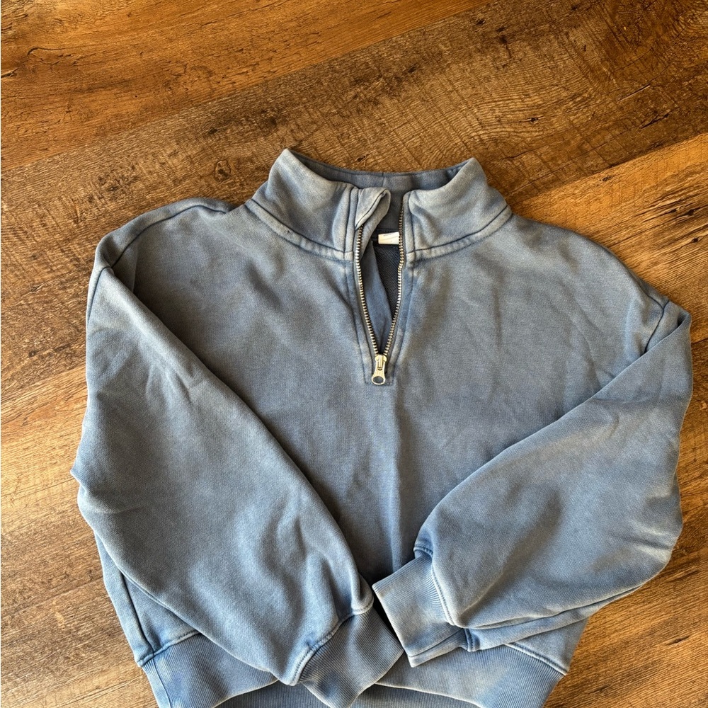 Zara Kids Blue Half-Zip Sweatshirt